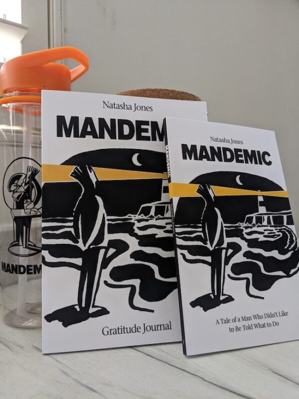 Mandemic Book, Gratitude Journal and Drink Holder bundle